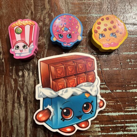 Lot Of 15 2013 Shopkins Erasers Various Sizes And Styles - Picture 3 of 8